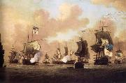 Monamy, Peter The Surrender of the Spanish Fleet to the British at Havana Spain oil painting artist